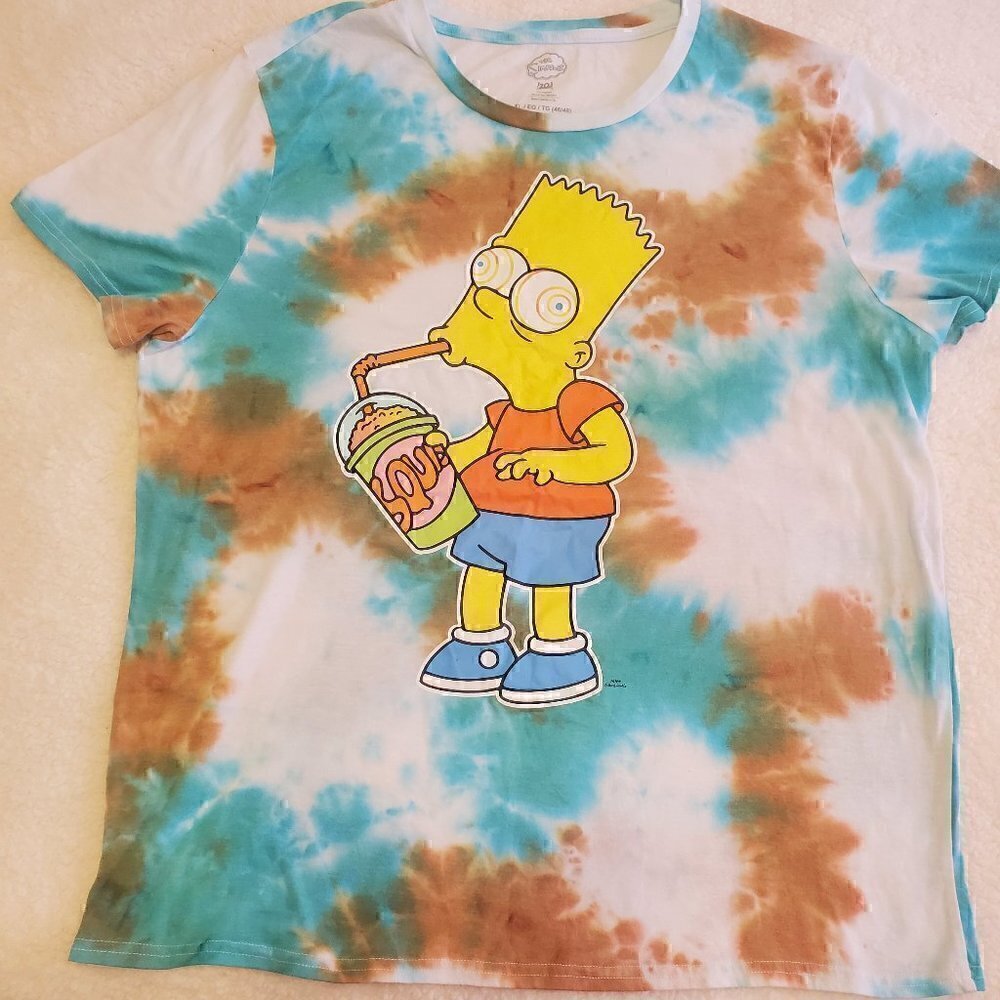 Simpsons Tie Dye T shirt Size XL Men